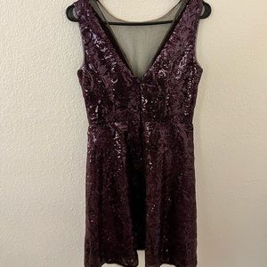 Plum colored cocktail dress